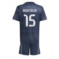 Stroje piłkarskie Real Madrid Arda Guler #15 Koszulka Wyjazdowej dla dzieci 2025-26 Krótki Rękaw (+ szorty)